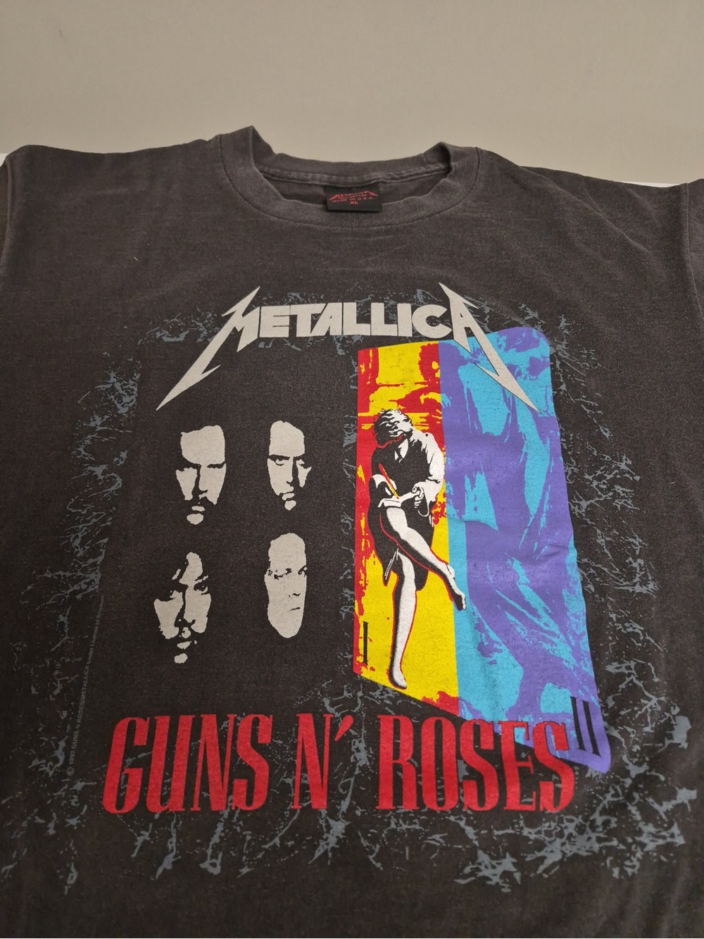 Vintage Metallica x Guns N' Roses Black Graphic Band Tee